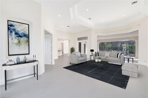 Interior, Living room, Marble, Recessed Lighting