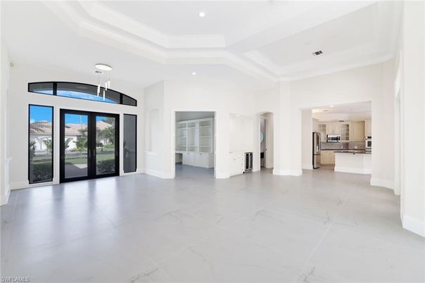 Interior, Kitchen, Marble, Pendant Lights, Recessed Lighting