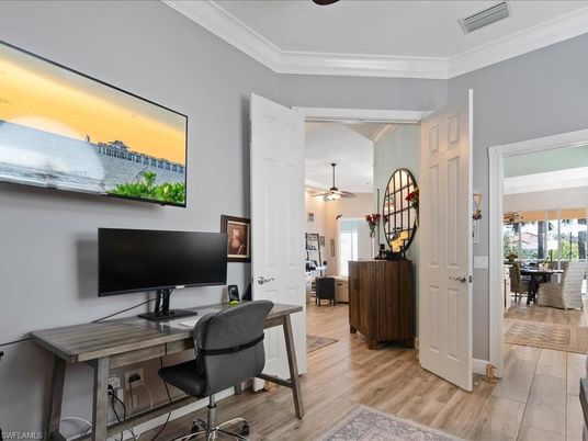 Home Office, Interior, Wood Texture Flooring