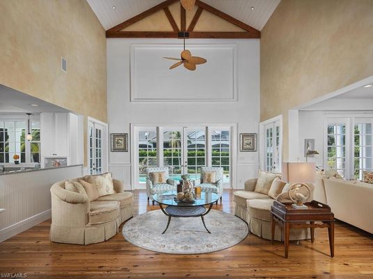 Interior, Living room, Recessed Lighting, Wooden Beams, Wood Texture Flooring