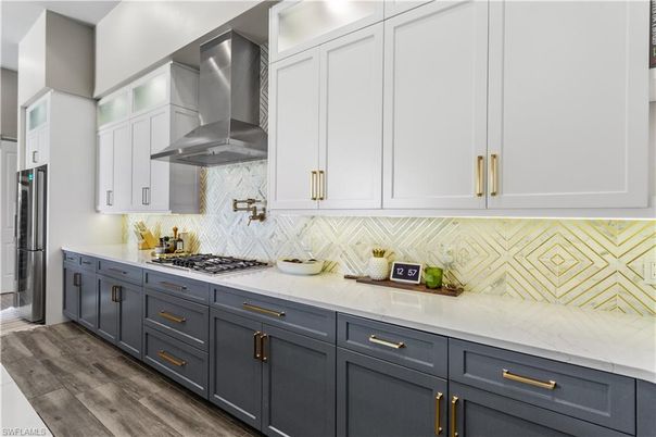Interior, Kitchen, Wood Texture Flooring
