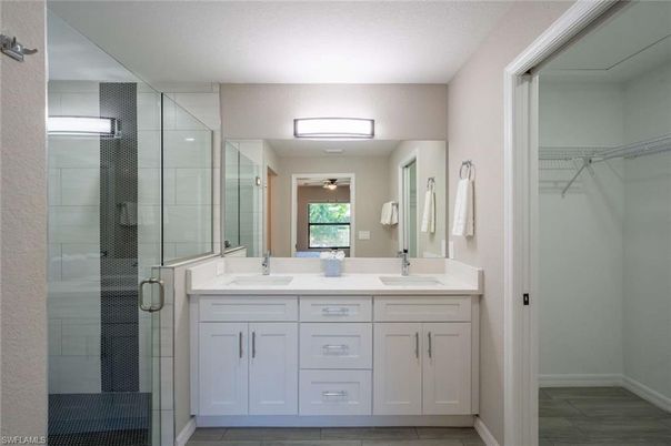 Bathroom, Dual Sink Vanities, Glass Shower, Interior, Walk-in Closets