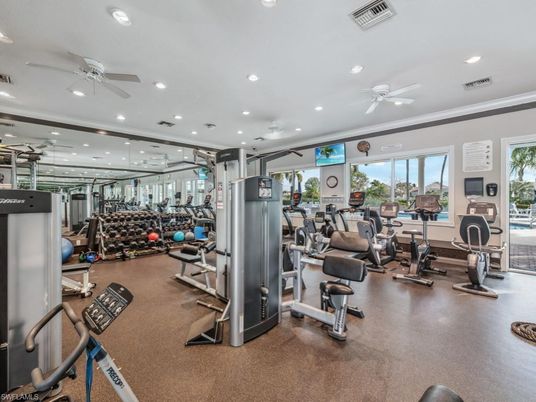 Fitness Equipment, Gym, Interior, Recessed Lighting