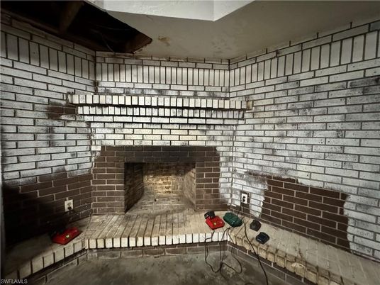 Fireplace, Interior, Stone Walls