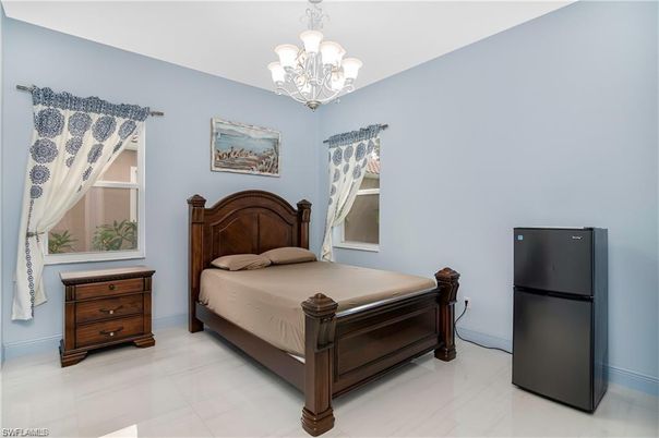 Bedroom, Chandelier, Interior