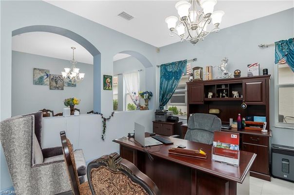 Chandelier, Home Office, Interior