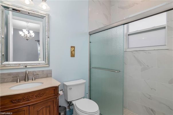 Bathroom, Glass Shower, Interior, Marble Walls