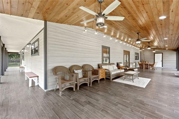 Dining room, Interior, Living room, Recessed Lighting, Wooden Ceilings, Wood Texture Flooring
