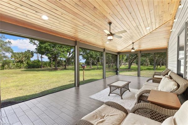 Interior, Living room, Recessed Lighting, Sun Room, Wooden Ceilings