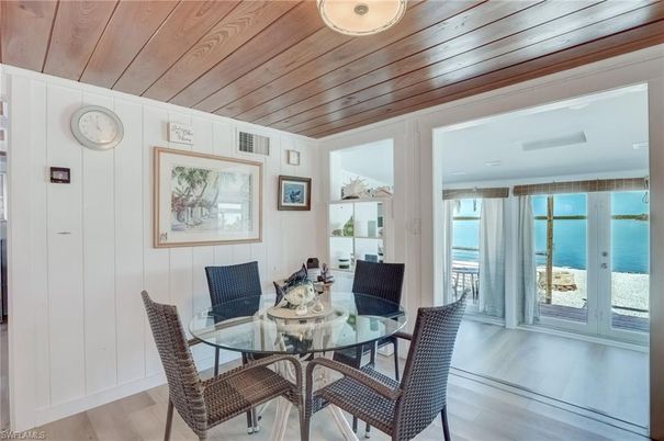 Dining room, Interior, Wooden Ceilings, Wood Texture Flooring
