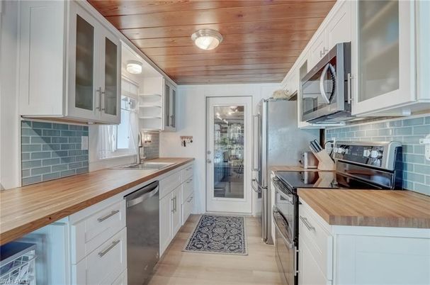 Interior, Kitchen, Stainless Steel Appliances, Wooden Ceilings