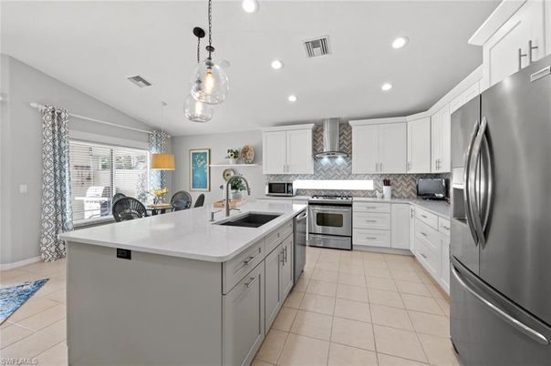 Interior, Kitchen, Pendant Lights, Recessed Lighting, Stainless Steel Appliances