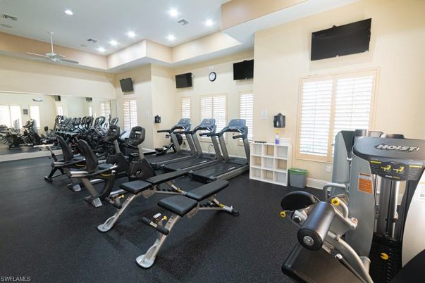 Fitness Equipment, Gym, Interior, Recessed Lighting