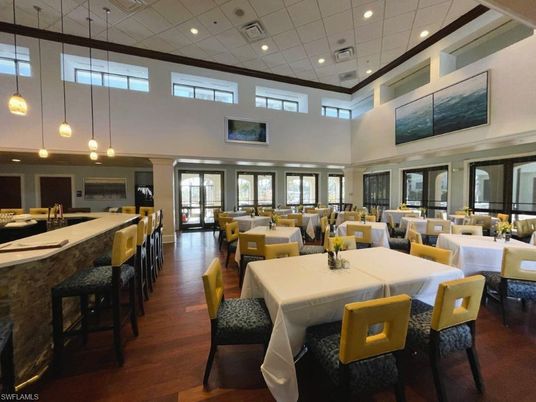 Dining room, Interior, Pendant Lights, Recessed Lighting, Wood Texture Flooring