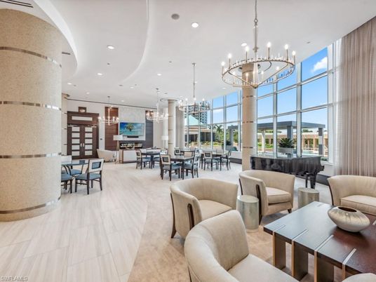Chandelier, Dining room, Interior, Living room, Pendant Lights, Piano, Recessed Lighting