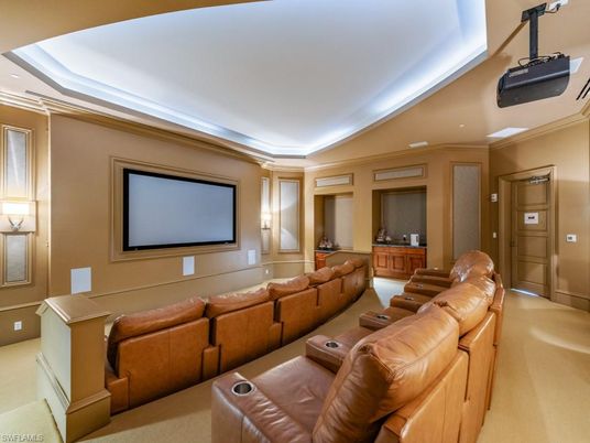 Home Theatre Room, Interior, Projection Screen, Recessed Lighting, Theatre Room