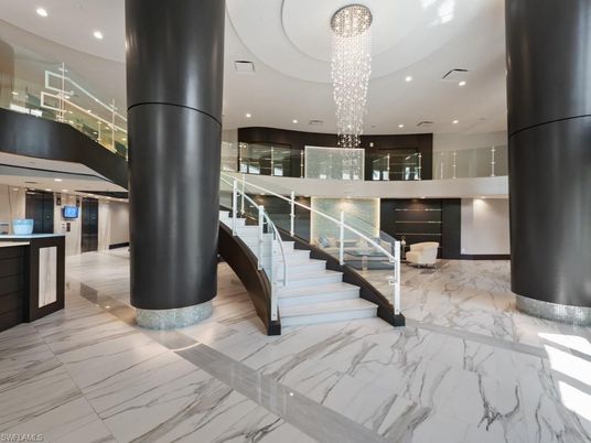 Chandelier, Interior, Marble, Recessed Lighting