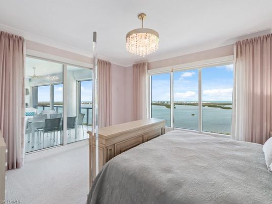 Bedroom, Chandelier, Interior, Water