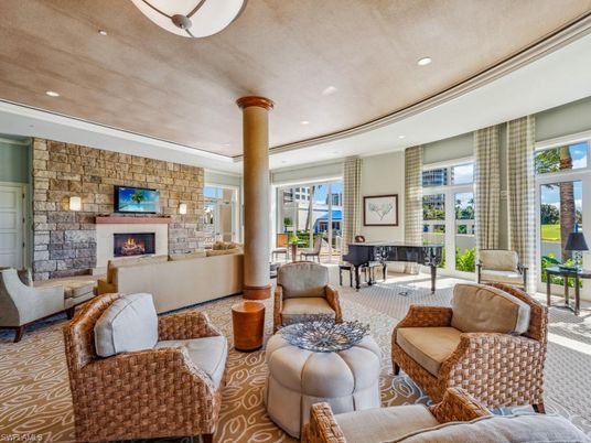 Fireplace, Interior, Living room, Piano, Recessed Lighting, Stone Walls