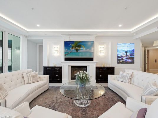 Fireplace, Interior, Living room, Recessed Lighting