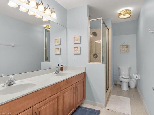 Bathroom, Dual Sink Vanities, Glass Shower, Interior