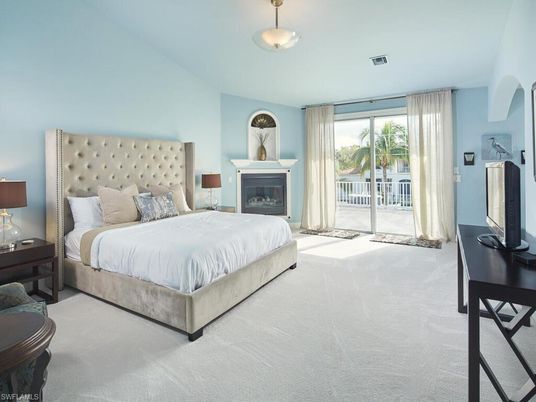 Bedroom, Fireplace, Interior