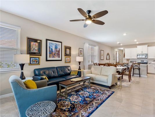 Dining room, Interior, Kitchen, Living room, Recessed Lighting, Stainless Steel Appliances