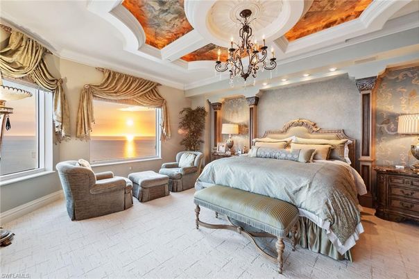 Bedroom, Chandelier, Interior, Recessed Lighting, Water