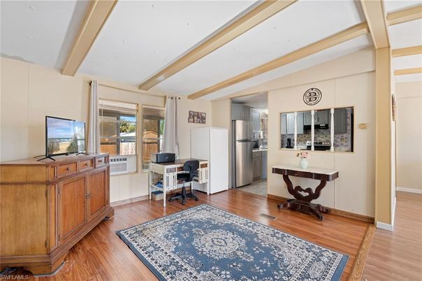 Home Office, Interior, Kitchen, Stainless Steel Appliances, Wood Texture Flooring