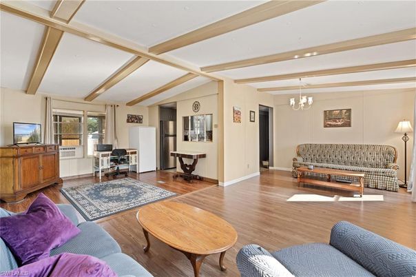 Chandelier, Interior, Living room, Wooden Beams, Wood Texture Flooring