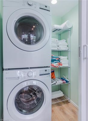 Interior, Recessed Lighting, Utility Closets, Washer, Wood Texture Flooring