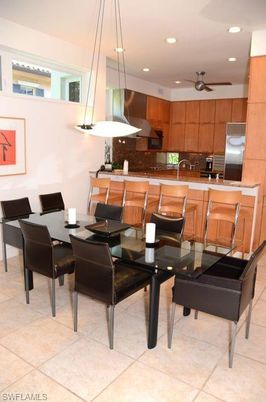 Dining room, Interior, Kitchen, Pendant Lights, Recessed Lighting, Stainless Steel Appliances