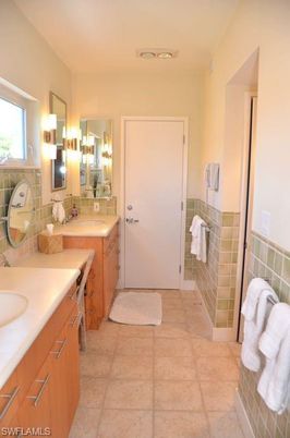 Bathroom, Dual Sink Vanities, Glass Shower, Interior, Tile Countertops