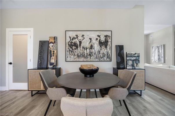 Dining room, Interior, Wood Texture Flooring
