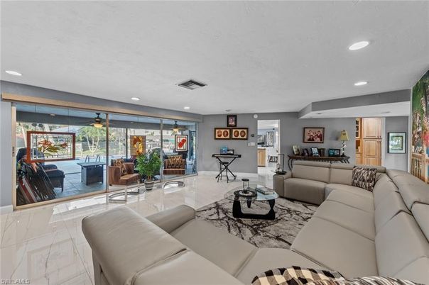 Interior, Living room, Recessed Lighting