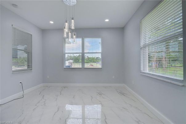 Empty room, Interior, Marble, Pendant Lights, Recessed Lighting