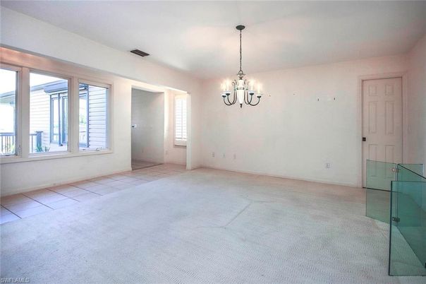 Chandelier, Empty room, Interior