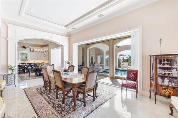 Chandelier, Dining room, Interior, Recessed Lighting