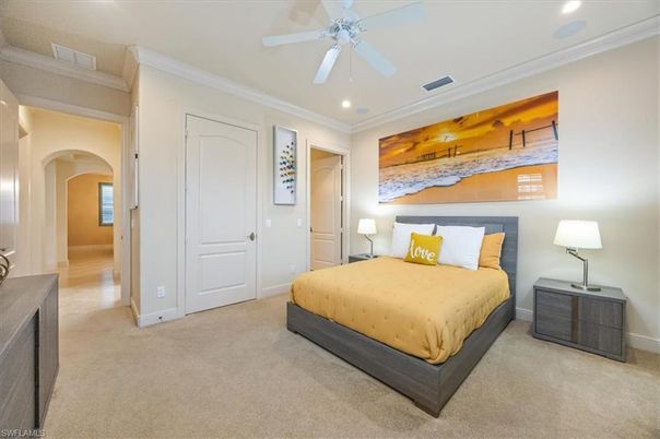 Bedroom, Interior, Recessed Lighting