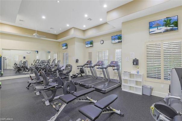 Fitness Equipment, Gym, Interior, Recessed Lighting