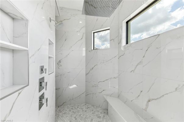 Bathroom, Interior, Marble Walls
