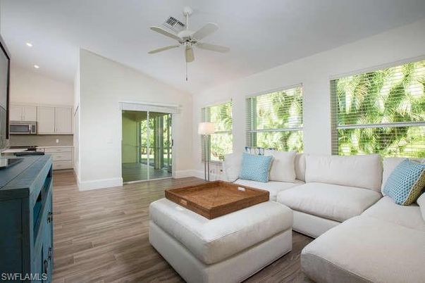 Interior, Kitchen, Living room, Recessed Lighting, Stainless Steel Appliances, Wood Texture Flooring