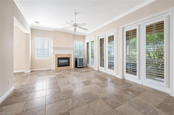Empty room, Fireplace, Interior