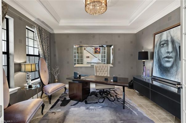 Chandelier, Home Office, Interior