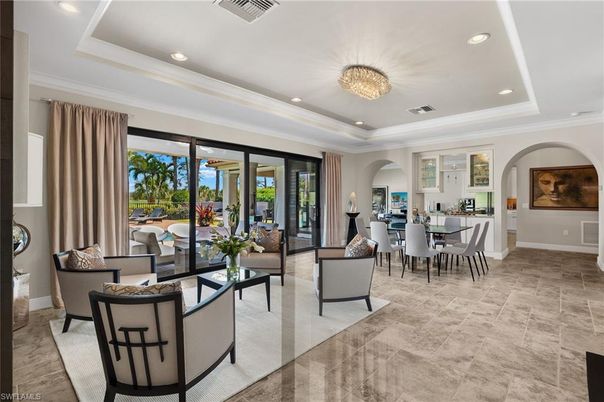 Chandelier, Dining room, Interior, Living room, Recessed Lighting