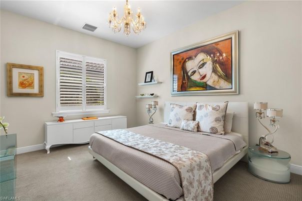 Bedroom, Chandelier, Interior