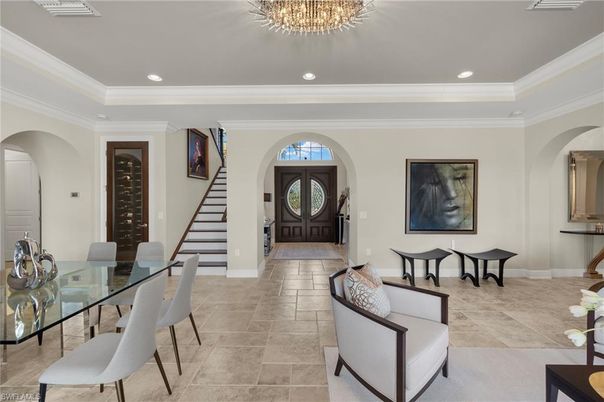 Chandelier, Dining room, Interior, Recessed Lighting
