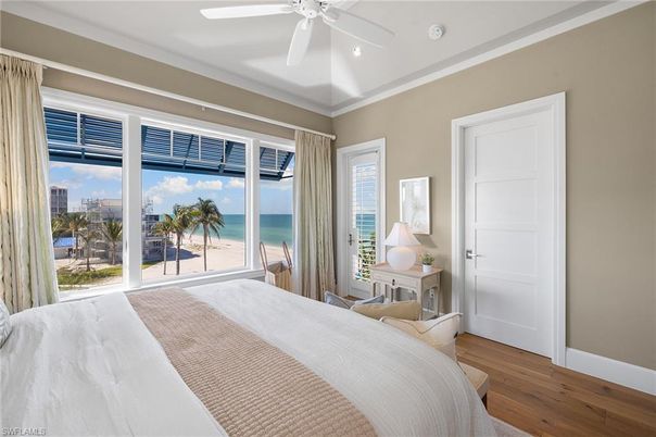 Bedroom, Interior, Recessed Lighting, Water, Wood Texture Flooring