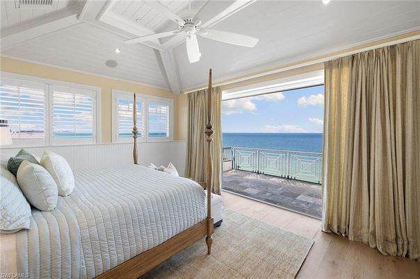 Bedroom, Interior, Recessed Lighting, Water, Wood Texture Flooring