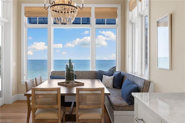 Chandelier, Dining room, Interior, Water, Wood Texture Flooring